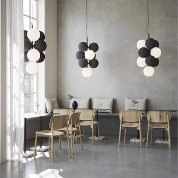 Modern kreatív függő lámpák mennyezeti gömb alakú függőlámpákhoz Nappali hálószoba Csillár Loft szoba dekoráció