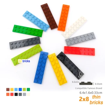 60db DIY építőelemek vékony figurák Kockák 2x8 pont 13Color oktatási kreatív méret kompatibilis a 3034 gyermekjátékkal