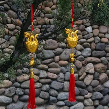 Medál újrafelhasználható sárkánydekoráció Kínai függő dekoráció 2024 A Sárkánytavasz Fesztivál éve Beltéri kültéri dísz