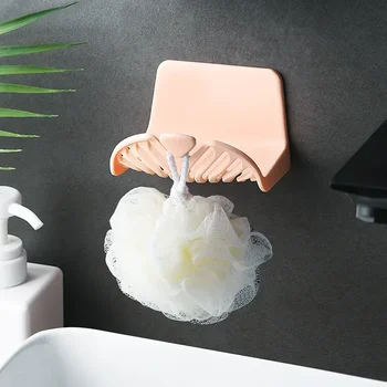 Light luxus falra szerelhető fürdőszoba Jó szappantartó lefolyó A háztartás nem lyukasztásmentes műanyag szappantartó szűrheti a vizet