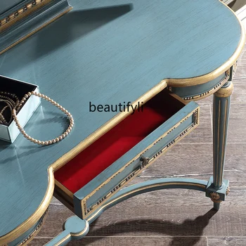 Francia bútorok Európai nemes Szomorú fésülködőasztal Hálószoba mester Arany fólia Klasszikus komód