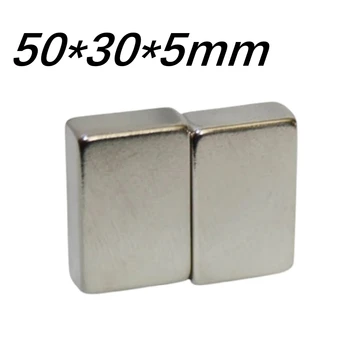 NdFeB mágnes nagy blokk alakú N35 50 * 30 * 5mm magas Eladó ritkaföldfémek állandó neodímium blokk szuper erős téglalap alakú mágnesek