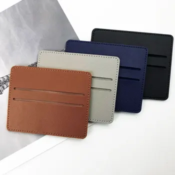 minimalista pénztárca Üzleti Bank hitelazonosító kártyatartó férfiaknak Női pénztárca ultravékony mini pénztok PU bőr kártya borító tasak