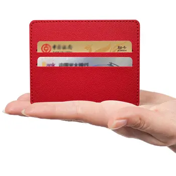 minimalista pénztárca Üzleti Bank hitelazonosító kártyatartó férfiaknak Női pénztárca ultravékony mini pénztok PU bőr kártya borító tasak