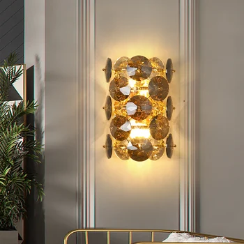 LED falfelületek világítás hálószoba nappali füstszürke kristály fali lámpa éjjeli dekoráció fali lámpatest