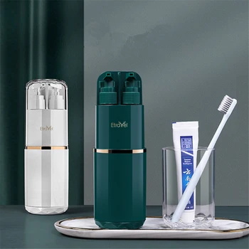 Hordozható utazási piperecikkek készlet Fürdőszoba mosókészlet Sminktároló palack Törölköző Fogkefe Szájvíz fésű Szervező doboz kiegészítők