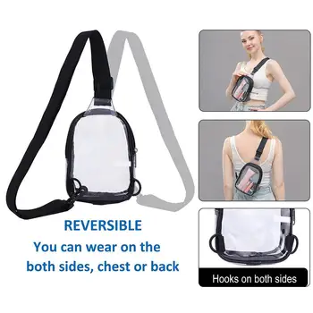 Divatos egyszerű átlátszó sporttáska Crossbody táska Mini vízálló PVC sokoldalú alkalmi egyvállas kézitáska