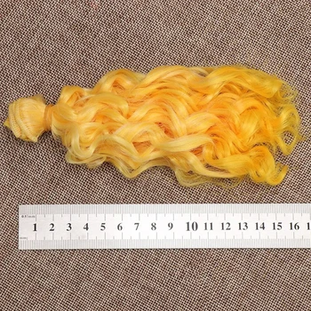 15*100cm baba haj divat Mini tresses göndör parókák 1/3 1/4 1/6 BJD baba paróka kiegészítők DIY gyereklány ajándék