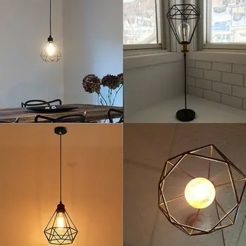 Csak lámpabúra Retro Edison fémhuzal alakú függő függő fénycsillár lámpabúra izzó nélkül