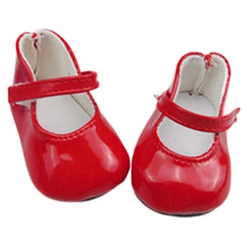 9 szín 18 hüvelykes lányok babák cipők kerek lábujj PU hercegnő ruha cipők amerikai újszülött cipő baba játékok illeszkednek 43 cm baba babák