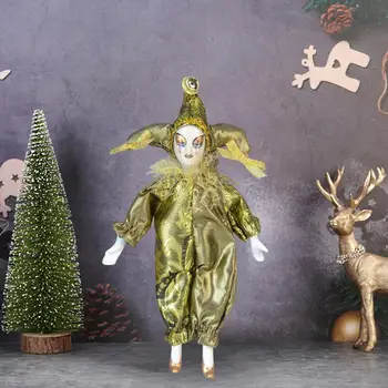 8in Bohóc baba szög modell figura Valentin ajándék vicces Harlequin baba porcelán Triangel baba asztali otthoni irodai dekoráció