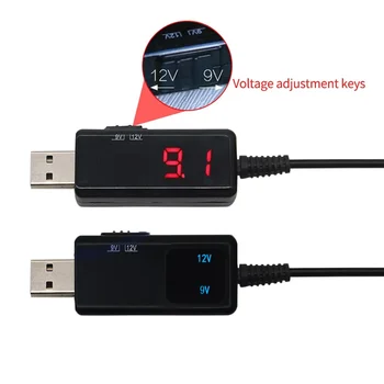 USB Boost Converter DC 5V - 9V 12V USB lépcsős átalakító kábel + 3,5x1,35 mm-es csatlakozó tápegységhez / töltőhöz / átalakítóhoz