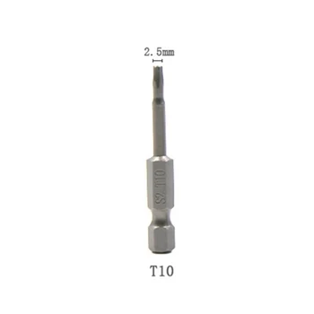  csavarhúzó bit mágneses Torx csavarhúzó bit készlet 1/4 hatlapú szár ötpontos ötvözött acél kézi javító szerszámok T10-T40 50mm