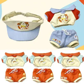 20cm pamutbaba ruha ing Mini baba sport ruhák póló nadrág pamuthoz Kitömött babák játékok kiegészítők Idol baba