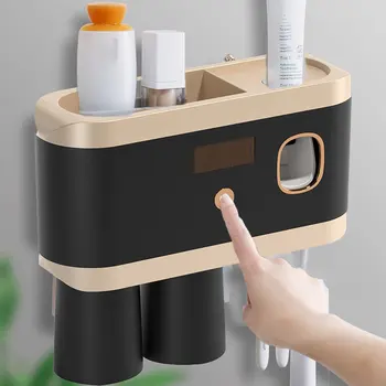 Fogkefetartó Fogkrém adagoló Napenergia Fürdőszoba fogkefe tároló doboz Háztartási fürdőszobai kiegészítők készlet