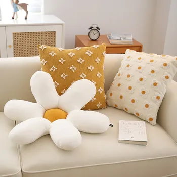 Nordic Cushion Small Daisy párnahuzat Nappali kanapé Sunflower párna ágy Öböl ablak párna párna Lakberendezés