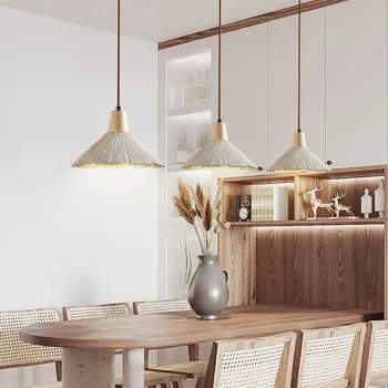 Nordic minimalista Wabi Sabi krém stílusú LED csillár nappali étkező hálószoba lakberendezés csillár
