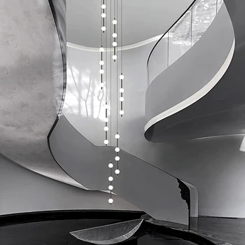 Modern lépcsőcsillár Függőlámpák beltéri világítás Mennyezeti lámpa függő lámpa led Csillárok a nappalihoz beltéri világítás