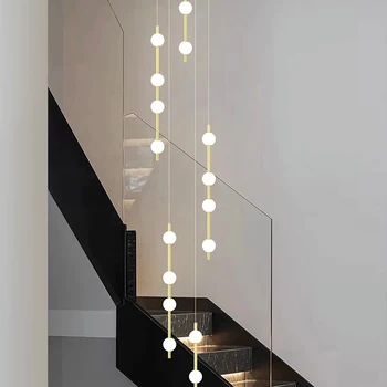 Modern lépcsőcsillár Függőlámpák beltéri világítás Mennyezeti lámpa függő lámpa led Csillárok a nappalihoz beltéri világítás