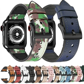 szilikon+bőrszíj Apple Watch szíjhoz Ultra 49mm 8 7 45mm 41mm 44mm 40mm 42mm férfi/női karkötőszíj iWatch 6 5 4 SE