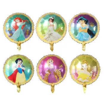 5PCS18 hüvelykes hercegnő fólia Hélium léggömbök Hófehérke Belle Elsa Air Globos Gril születésnapi parti dekorációja Chrildren játékai