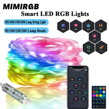  intelligens LED RGB szalag lámpák zene szinkronizálása Színváltó LED szalag lámpák távoli alkalmazással vezérlés RGB LED szalag szoba otthoni partihoz