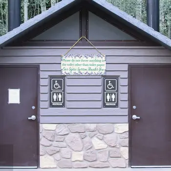 Fa ajtó tábla Új design emlékeztető táblák WC jel Hotel hirdetőtábla Ajtó akasztó Cafe