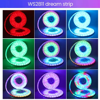 Bluetooth RGB Neon Light Sign 12V WS2811 címezhető színes neon kötélszalag 60Leds / m IP67 vízálló cső kültéri világítás
