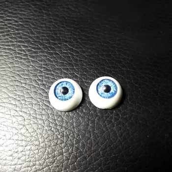 20db (10pár) 12 mm-es baba szemgolyó félig kerek akril szemek DIY baba kézművességhez kék színű műanyag baba szemgolyó baba játékok ,TR-12