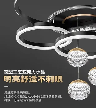 Nappali mennyezeti lámpa Modern intelligens LED csillár Qingshe kristály hálószoba ingyenes szállítás beltéri dekoratív lámpák