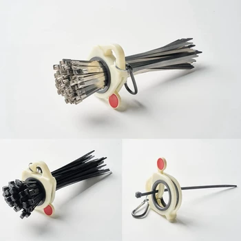 2PCS kábel cipzáras szervező - nagy teherbírású nyakkendőkhöz és fémkötésekhez, cipzáras tartó szerszámszíjhoz 20 db kábelkötegelővel tartós