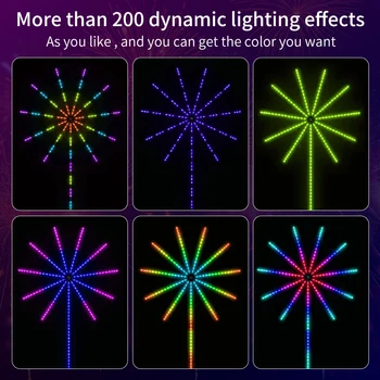 30LED / M színes tűzijáték fény 5V USB APP Pont Bluetooth telefon vezérlés Zene Táj Hangulat Hang Hullám Dob sáv Szalag