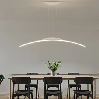 Modern LED Hosszú iroda Függő csillár Étkezőasztal Bár függő lámpa Minimalista tervező Étkező Egyszerű világítás