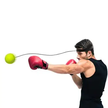reflex golyós fejpánt szett hordható lyukasztási sebesség gyakorló labda szett rugalmas fejpánttal reakció tréner javítja a reakciót