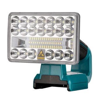 18V LED munkalámpa zseblámpa Kültéri reflektor lámpa Makita BL1430 BL1830 lítium akkumulátor USB kültéri világítás