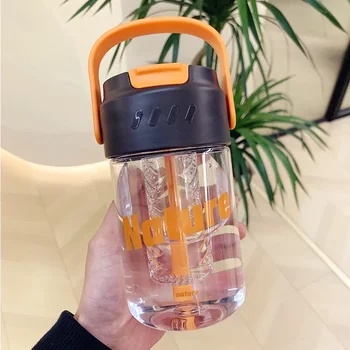 LMHBJY Új teaelválasztó műanyag csésze Szalmacsésze Egyszerű kültéri sportok Hordozható vizes kupa Nyári kupa