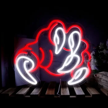 Modernista karom design LED neon jel otthonra Chrstmas Halloween dekoráció falhoz Nagy LED neon jel a nappali áruházhoz