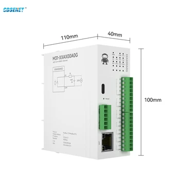 16DO Távoli IO modul RS485 Ethernet RJ45 CDSENET M31-XXAX00A0G analóg kapcsoló beszerzése Modbus TCP RTU firmware frissítés