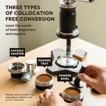 Professzionális kézikönyv Eszpresszógép Kültéri beltéri cserélhető hordozható kávéfőző Készlet adapter Nespresso kapszula adapter