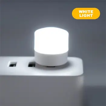Mini LED könyvlámpák Kis kerek olvasás Éjszakai fény Power Bank Töltő asztali lámpa Izzó Újratölthető asztal USB