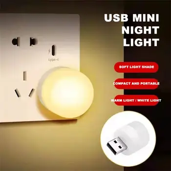 Mini LED könyvlámpák Kis kerek olvasás Éjszakai fény Power Bank Töltő asztali lámpa Izzó Újratölthető asztal USB
