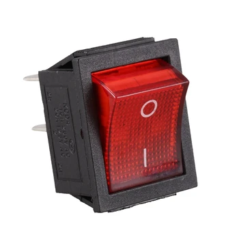 3X piros fény megvilágított 4 tűs DPST BE/KI Pattintható billenőkapcsoló 16A 20A 250V AC