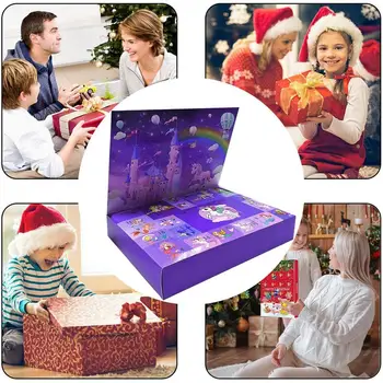 24db Karácsonyi adventi naptár sminkbabák ajándékdoboz 24 napos visszaszámláló naptár nyaklánc játék kiegészítő karácsonyi játékok lányoknak
