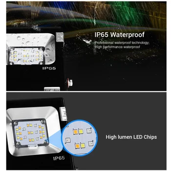 Miboxer RGB + CCT 10W 20W 30W LED fényvető vízálló IP65 Zöldterület / Park / út / dekoráció Intelligens kültéri fény AC110V 220V / 24V