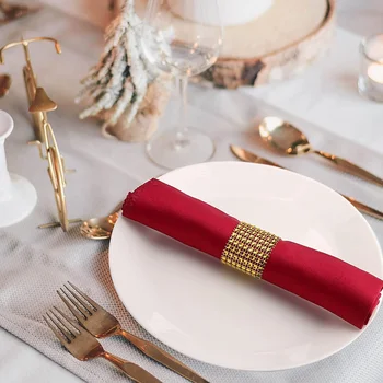 szalvétagyűrűk 100 darabból álló, eldobható strasszos szalvétapántok öntapadós karácsonyi díszekhez Arany asztalok