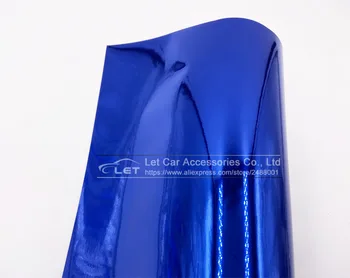  Kiválóan nyújtható vízálló UV-védett kék króm tükör vinilfólia fólia Autómatrica matrica lap