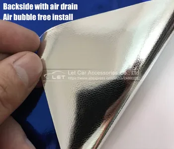  Kiválóan nyújtható vízálló UV-védett kék króm tükör vinilfólia fólia Autómatrica matrica lap