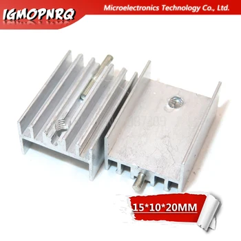10db alumínium hűtőborda radiátor 15 * 10 * 20mm tranzisztor TO-220 tűvel TO220 tranzisztorokhoz fehér Hjxrhgal