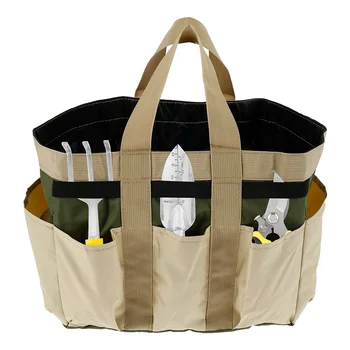 Többfunkciós Oxford Cloth Garden Plant Tool Bag tasak Toolkit Tote Organizer 8 zsebes gyepudvari hordozóval otthoni kerthez