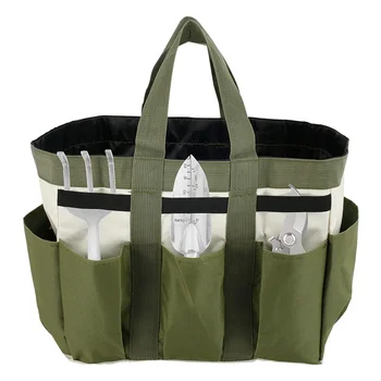 Többfunkciós Oxford Cloth Garden Plant Tool Bag tasak Toolkit Tote Organizer 8 zsebes gyepudvari hordozóval otthoni kerthez